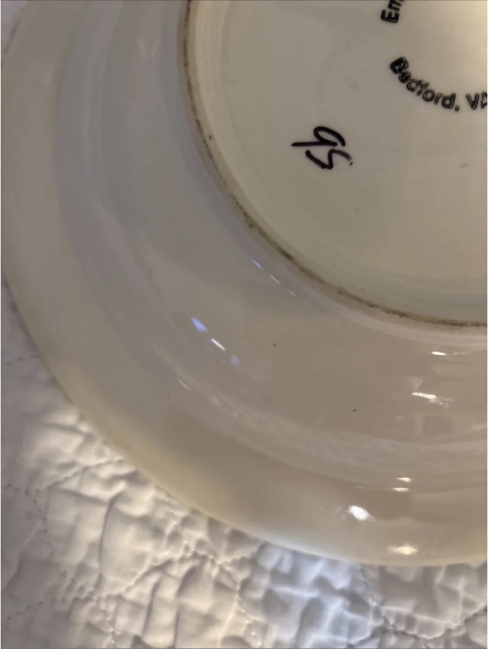 Vintage Emerson Creek Pottery Whimsical Angel Cat Bowl 1990s. (1098)